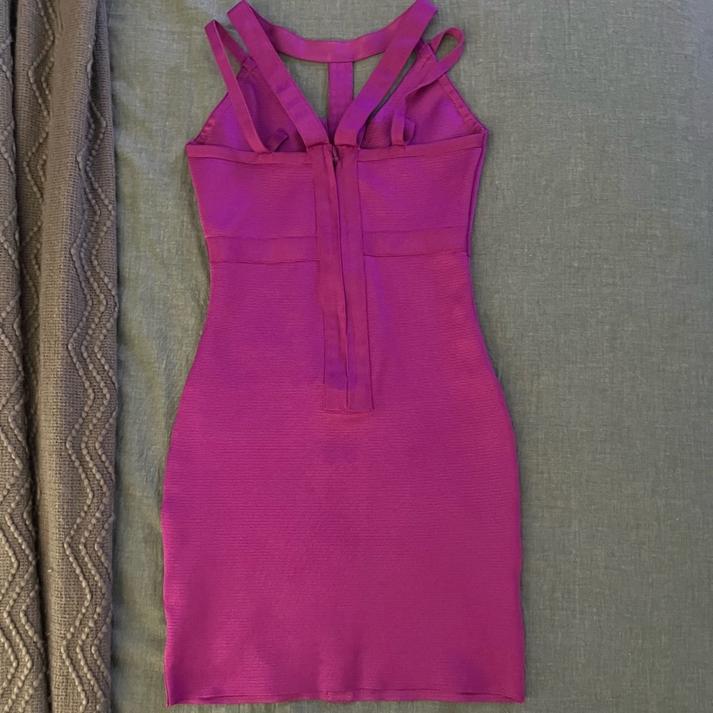 Pink/magenta bodycon bondage dress XS